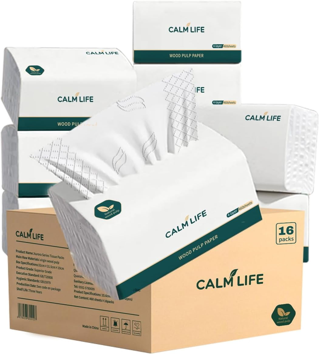 Soft Facial Tissues 7360 Sheets [Not in Box] 4-Ply Ultra Strong & Thick ...