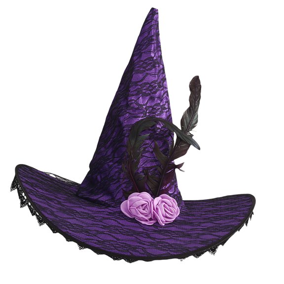 Soft Fashionable Hat Gothicism Witch Costume Hat Outdoor Activity Hat for Female Theme Party Headwear