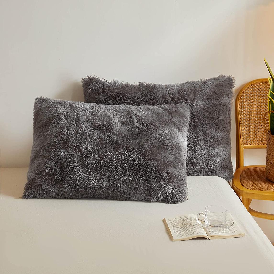 Soft Faux Fur Throw Pillow Covers, Luxury Fluffy Cushion Covers, Shaggy