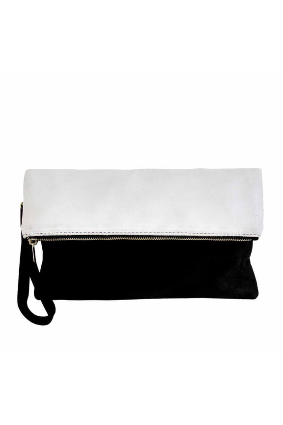 Soft Faux Suede Colorblock Wristlet