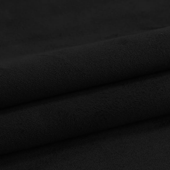 Soft Faux Suede Fabric Upholstery Fabric Double-Sided Microsuede for Cushion,Sofa,Tablecloth,Curtains,Seats Sew Fabric Black 18inch x 60inch
