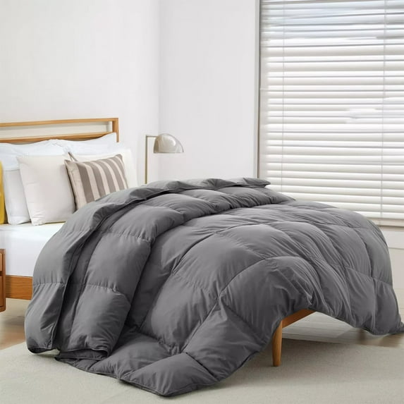 Soft Feather Down Comforter King Size,Hotel Collection Lightweight Hypoallergenic Comforter,All Seasons Duvet Insert