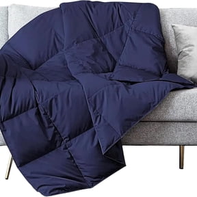 Soft Feather Down Throw Blanket Lightweight Packable Couch Throw for Indoor and Outdoor Use, 50"X70",