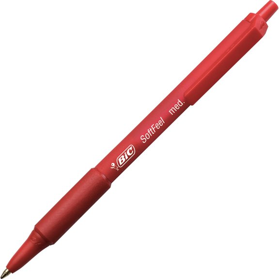 Soft Feel Ballpoint Pen, Retractable, Medium 1 Mm, Red Ink, Red Barrel, Dozen | Bundle of 5 Dozen
