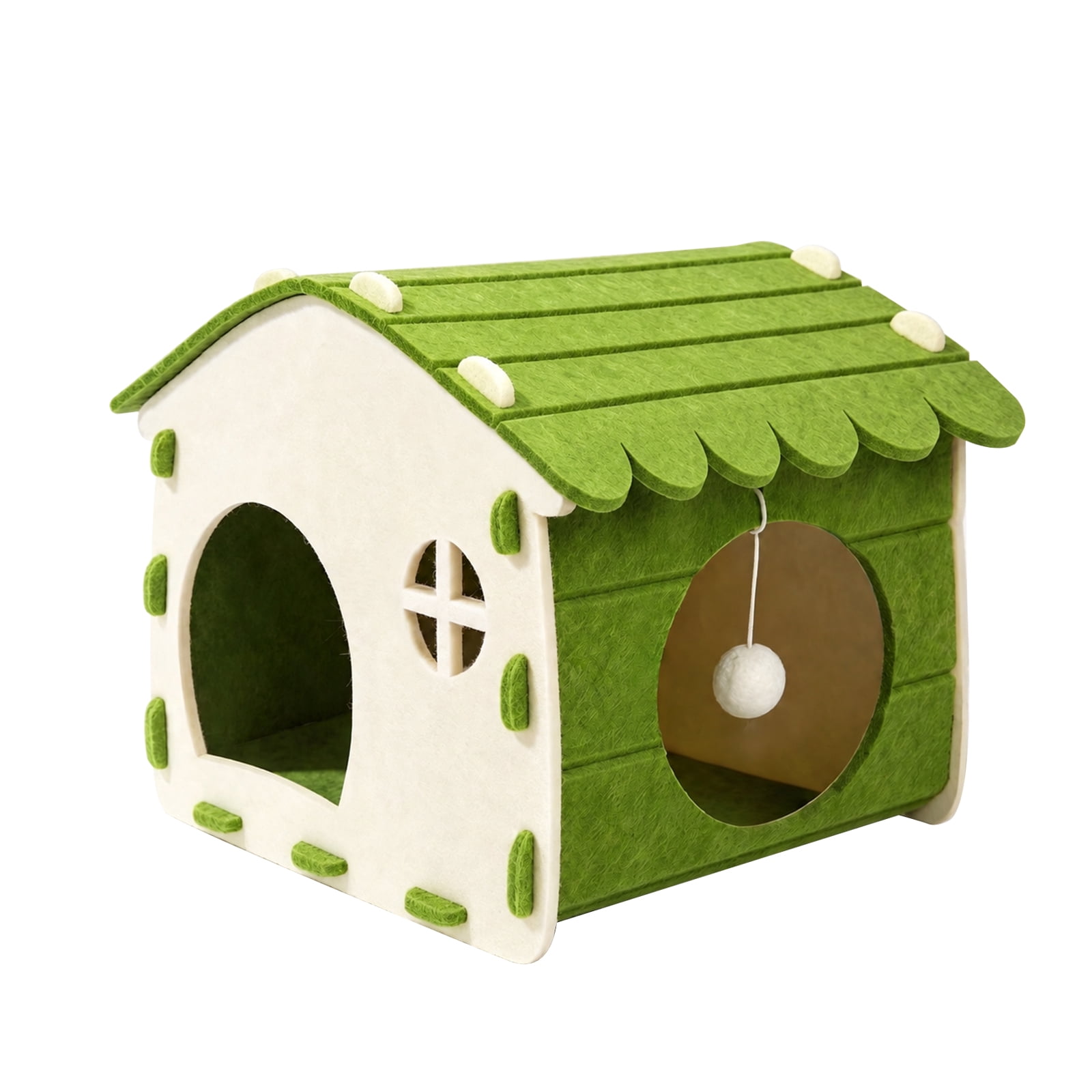 Soft Felt Cat Cave House for Indoor Cats, Comfortable Enclosed Cat Hideout Shelter, Sturdy Breathable Felt Cat Bed for Kitten & Adult Cats