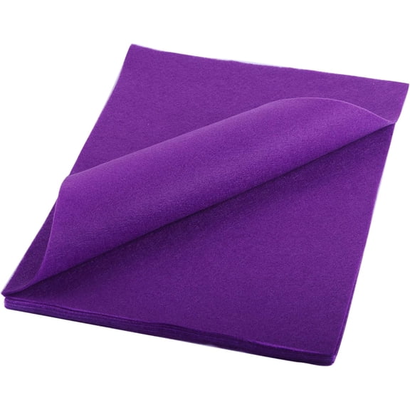 Soft Felt Sheets 9 Inch X 12 Inch - 24 Pcs Pack, Purple