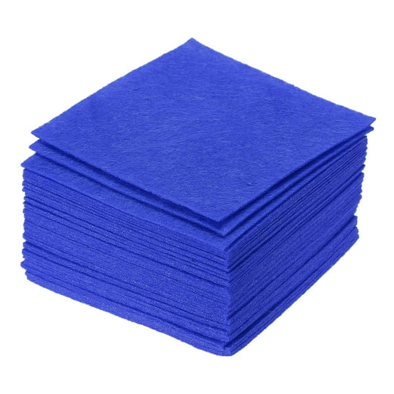 Soft Felt Sheets Fabric Craft Sheets Blue 4 Inch x 4 Inch 21 Pcs