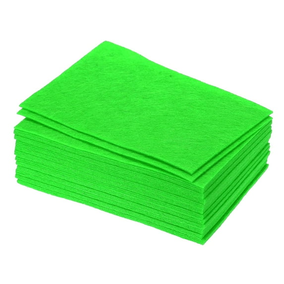 Soft Felt Sheets Fabric Craft Sheets Green 6 Inch x 4 Inch 36 Pcs