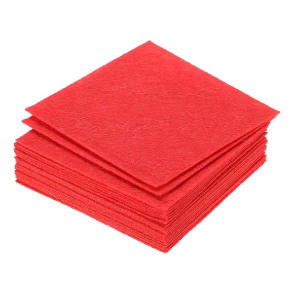 Soft Felt Sheets Fabric Craft Sheets Red 4 Inch x 4 Inch 42 Pcs