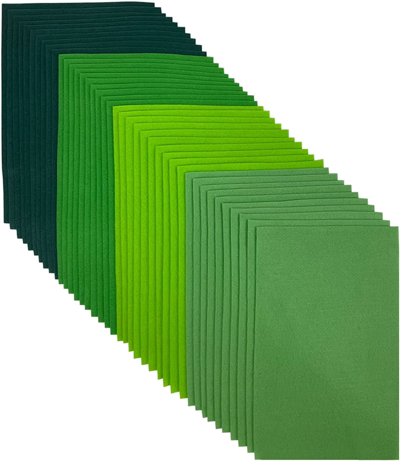 Soft Felt Sheets Felt Fabric for Crafts 4 Colors 40Pcs Green Series ...