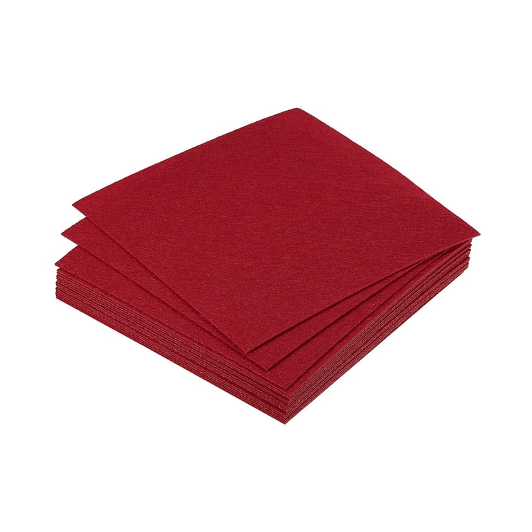 Soft Felt Sheets Fiber Craft Sheets Dark Red 6 x 6 15 Pcs
