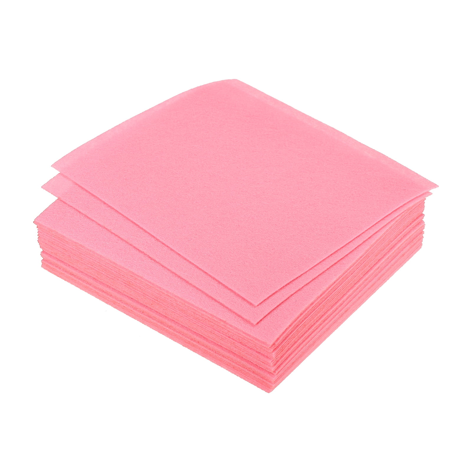 Soft Felt Sheets Fiber Craft Sheets Pink 6 Inch x 6 Inch 35 Pcs