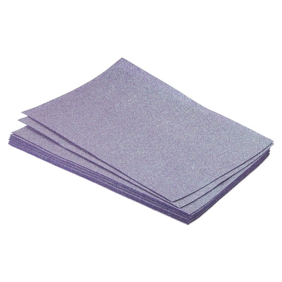 Soft Felt Sheets Glitter Light Purple 11.8 x 7.8 Inch 12 Pcs