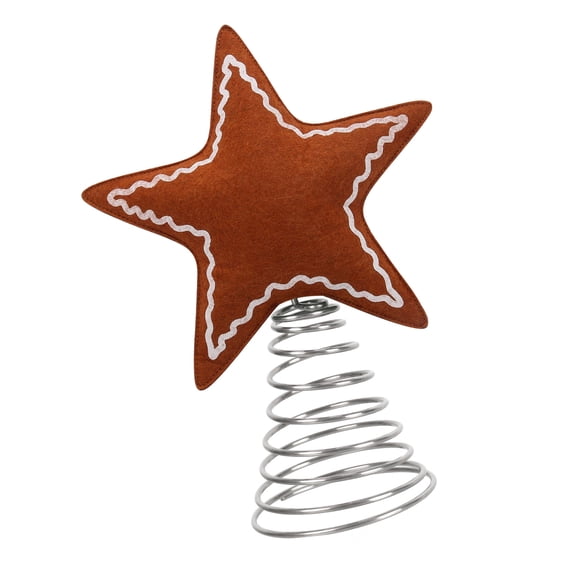 Soft Felt Snowflake/Star Ornament Christmas Tree Toppers Decoration For Homes Store Holiday Display