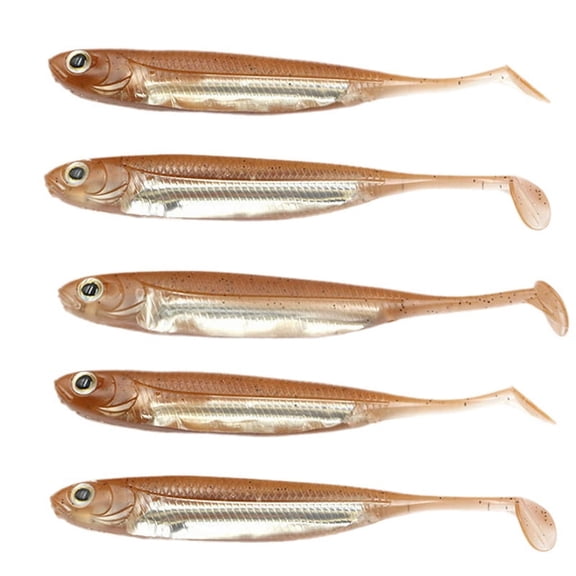 Soft Fish Bait Silicone Bait Simulated Soft Fish Suitable for Bass, Catfish, Pike and Mandarin Fish Pink