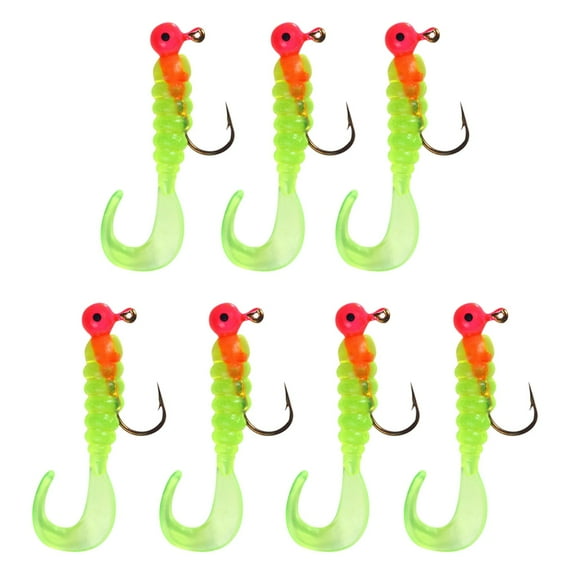 Soft Fishing Bait Under $5! Yannianjz Soft Bait T Tail for Fishing, Lead Head Jig with Paddle Tail, Swimming Lure for Freshwater Saltwater, Realistic Worm Bait for Panfish