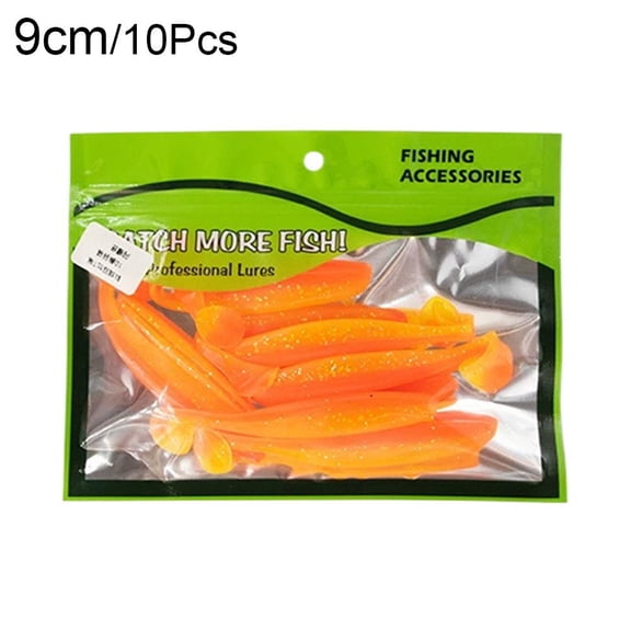 Soft Fishing Lures 3.5 Inch Paddle Tail Swimbaits for Bass Trout 10Pcs Plastic Lures