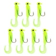 thumbnail image 1 of Soft Fishing Lures, 7 Pack T-Tail Swimbaits with Paddle Tail & Live Bait Scent, Pre-Rigged Lead Head Hooks for Freshwater Saltwater, Trout Bass Panfish, 1 of 8