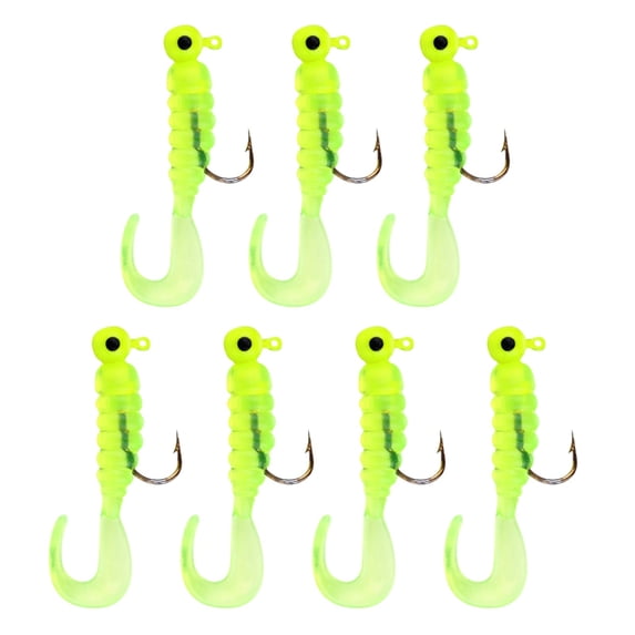 Soft Fishing Lures, 7 Pack T-Tail Swimbaits with Paddle Tail & Live Bait Scent, Pre-Rigged Lead Head Hooks for Freshwater Saltwater, Trout Bass Panfish