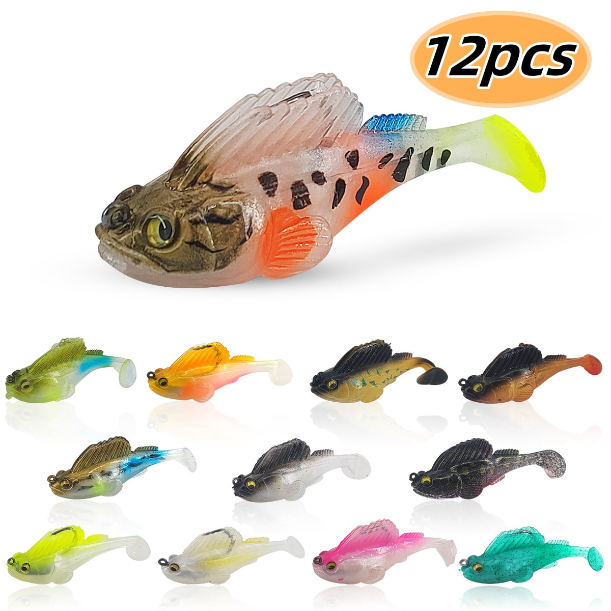 8pcs Artificial Fishing Lures - Top Water Popper Lures with 3D Eyes and  Hooks, Ideal for Saltwater and Freshwater Fishing Excursions 