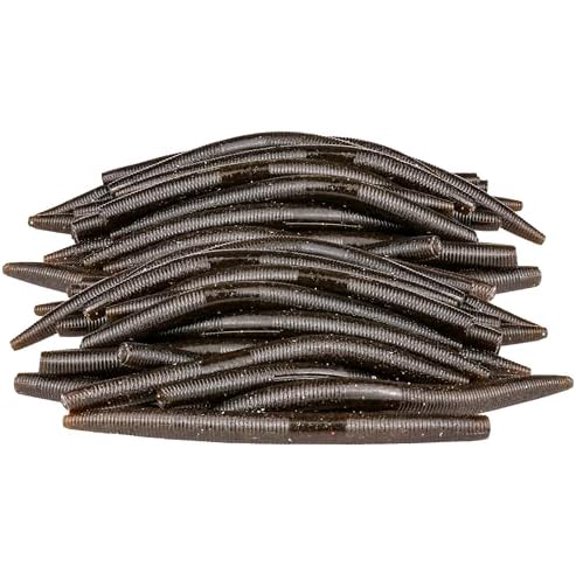 Soft Fishing Worm 100PCS, 3/4/5/6" Mega Value Pack Senko Style Soft Lures for Bass, Plastic Worm Stick Baits, Multicolor, Cost-Effective Fishing Gift