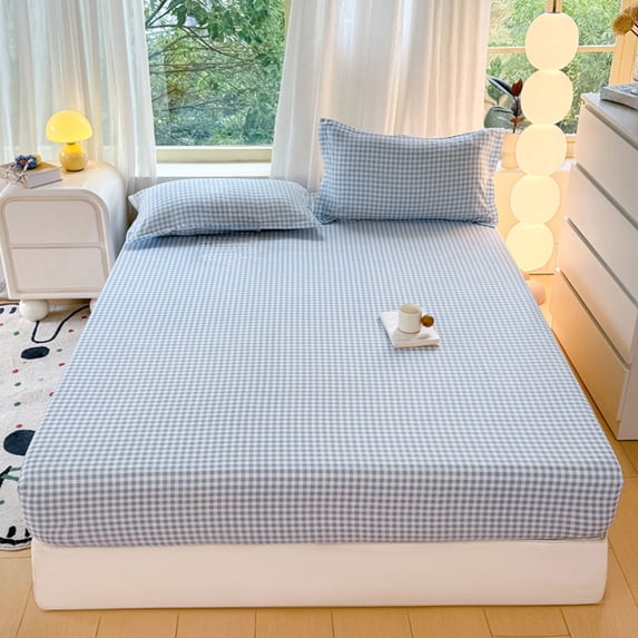 Soft Fitted Sheet Queen Size Bedding with Deep Pockets, Easy Care Wrinkle Resistant Microfiber, Breathable Cooling Bed Sheet for Master Bedroom Guest Room Hotel Home