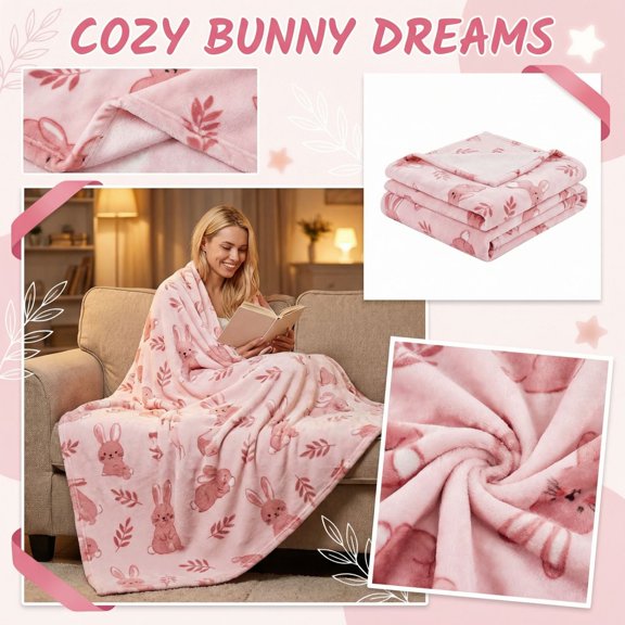 Soft Flannel Blanket 39x28 In, Lightweight Plush Velvet Material Cozy Warm Decorative Gift Multi Scene Suitable For Adults