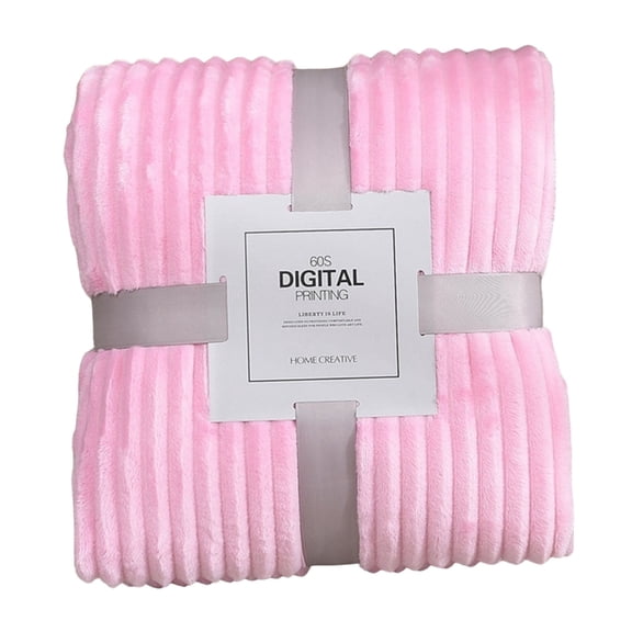 Soft Flannel Blankets Winter Warm Blankets for Beds Solid Striped Minks Throw Sofa Cover Bedspread