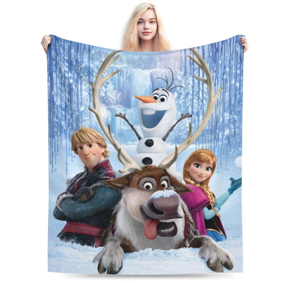 Soft Flannel Fleece Blanket Frozen Cartoon Comfort Plush Throw Home Decor for Bed Sofa 40"x30"