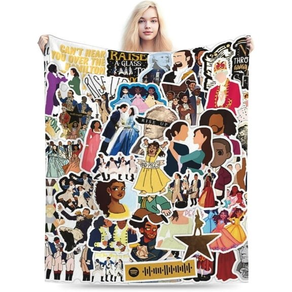 Soft Flannel Fleece Blanket Hamilton Plush Throw Cozy Blankets for Couch Sofa 40"x30"