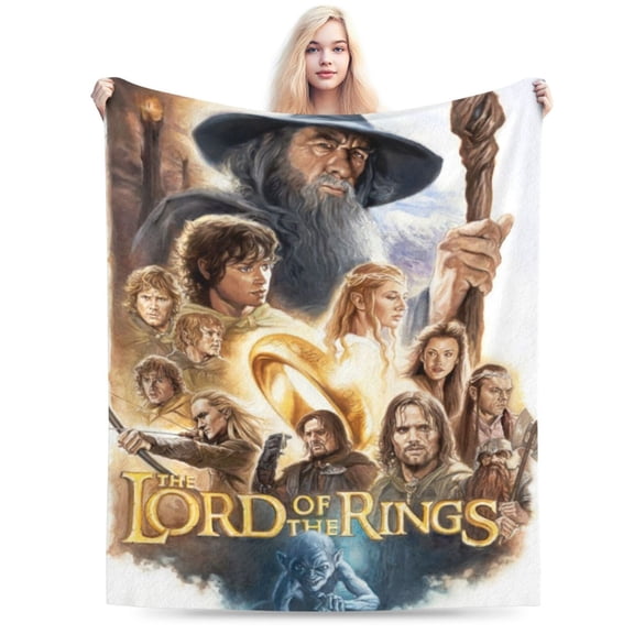 Soft Flannel Fleece Blanket Lord-Rings Comfort Plush Throw Home Decor for Bed Sofa 40"x30"