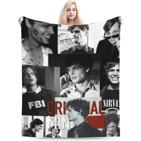 Soft Flannel Fleece Blanket Matthew-Gray-Gubler Plush Throw Cozy Blankets for Couch Sofa 40"x30"