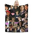 thumbnail image 1 of Soft Flannel Fleece Blanket Matthew-Gray-Gubler Plush Throw Cozy Blankets for Couch Sofa 60"x50", 1 of 7