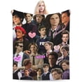 thumbnail image 1 of Soft Flannel Fleece Blanket Matthew-Gray-Gubler Plush Throw Cozy Blankets for Couch Sofa60"x50", 1 of 5