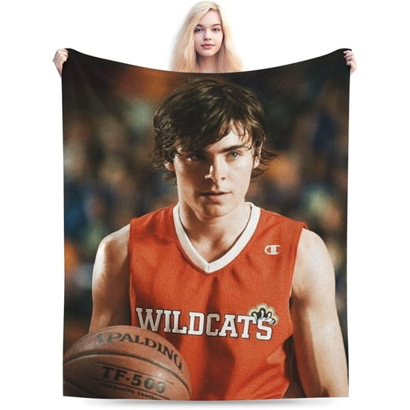 Soft Flannel Fleece Blanket Zac Efron Plush Throw Cozy Blankets for Couch Sofa 40"x30"