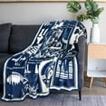 thumbnail image 1 of Soft Flannel Football Throw Blanket - Gifts for Men & Women Fans - 50"60", 1 of 6