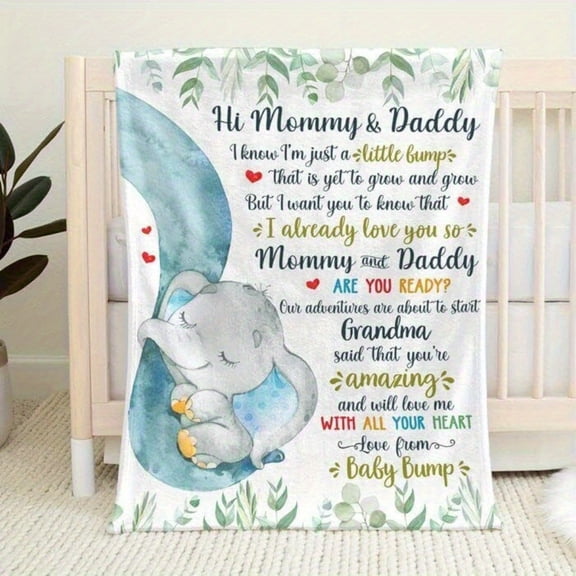 Soft Flannel Printed Blanket 280gsm, All-Season Gift for Dad Mom Family, Perfect for Sofa Bed Travel Camping Living Room Office, Halloween Christmas Birthday Gifts