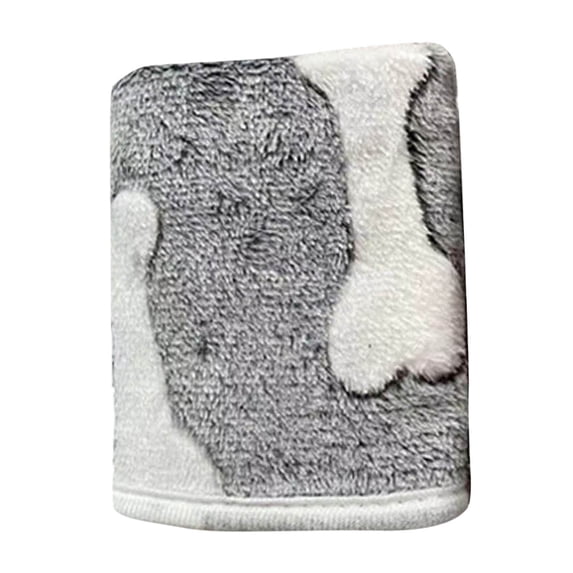 Puppy Blankets Warm Sleep Mat Cute Print Flannel Throw for Small Dogs and Cats with Star and Bone Design