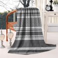 thumbnail image 1 of Soft Flannel Throw with Boho Stripes -50x60in Blanket Warm Bed Blanket for Couch Sofa - Lightweight, Vintage Abstract Design, 1 of 5