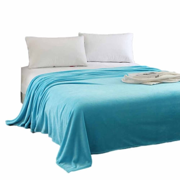 Soft Fleece Bed Blankets,Soft Warm Summer Blanket,Lightweight Cozy Microfiber, Warm and Breathable - All Season Cozy Fuzzy, Anti-Static Microplush Bedding,Lightweight Breathable(Blue)