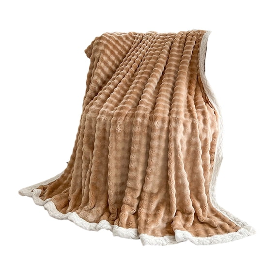Soft Fleece Blanket, Double-Sided Velvet, All-Season, Anti-Pilling, Machine Washable, Durable Stitching, Cozy & Breathable for Home & Travel