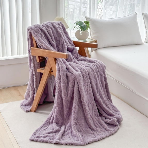 Soft Fleece Blanket, Fuzzy Flannel Throw for Couch and Bed, Cozy Warm Nap Blanket, Machine Washable Polyester, 70x100cm Lightweight