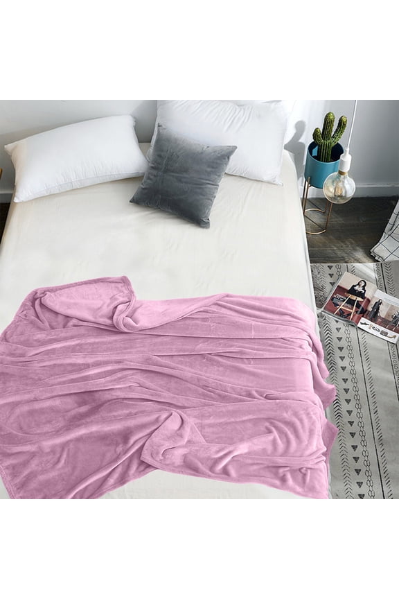 Soft Fleece Blanket - Lightweight Summer & All-Season Cooling Blanket, 70x100cm (27.56x39.37in), Breathable Polyester for Hot Sleepers, Travel, Office, Baby - Blue,Sky Blue,Pink,Beige,Coffee,Gray