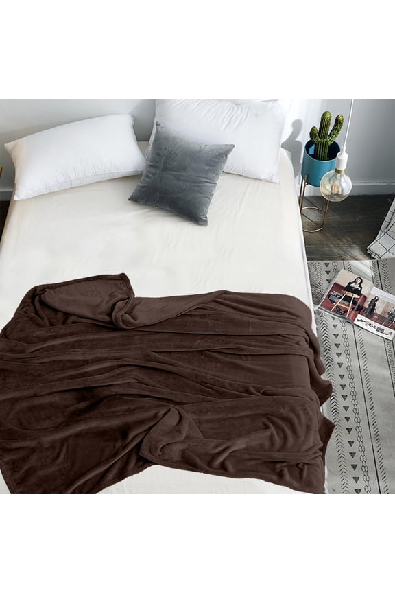 Soft Fleece Blanket - Lightweight Summer & All-Season Cooling Blanket, 70x100cm (27.56x39.37in), Breathable Polyester for Hot Sleepers, Travel, Office, Baby - Blue,Sky Blue,Pink,Beige,Coffee,Gray