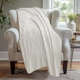 thumbnail image 1 of Soft Fleece Blanket for Bed and Couch with Double Layer Raschel Weave, 1 of 6