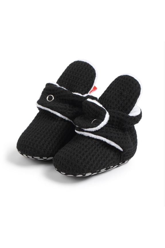 Soft Fleece Booties Stay On Slippers Socks Shoes First Walkers Winter Ankle Crib Shoes