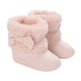 thumbnail image 1 of Soft Fleece Booties Stay On Slippers Socks Shoes First Walkers Winter Ankle Crib Shoes, 1 of 5