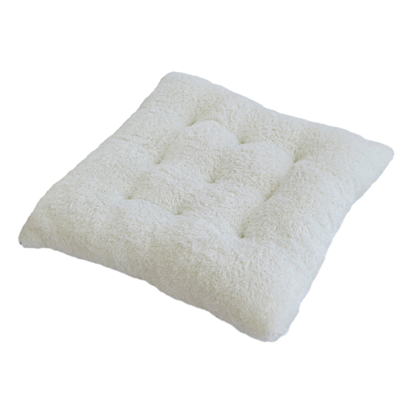 Soft Fleece Chair Pad with Ties, Fluffy Thick Sherpa Wool Square