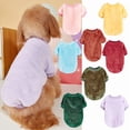 thumbnail image 1 of Soft Fleece Dog Shirt for Small and Medium Dogs, Cozy Lightweight Pet Clothes, Cute Puppy Sweater, Breathable and Washable Apparel for Indoor and Outdoor Wear ,Vermilion S, 1 of 4