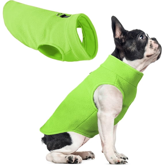 Soft Fleece Dog Sweater Vest with D Ring Leash - Warm Pullover Jacket for Small, Medium, Large Dogs 1Pack